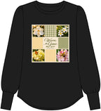 Women's Stretch Jersey Long Sleeve Blouson Top