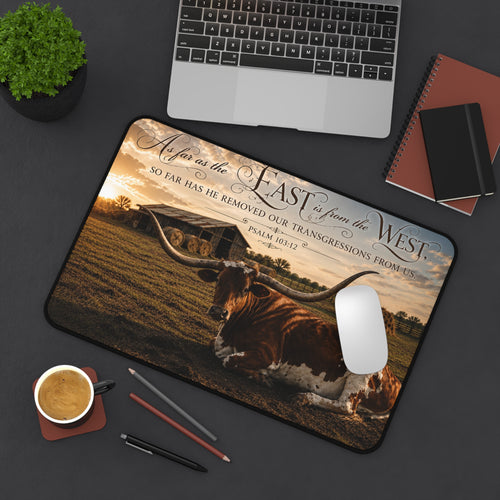 As Far as the East Longhorn - Desk Pad