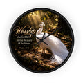 The Beauty of Holiness White Peacock - Wall Clock