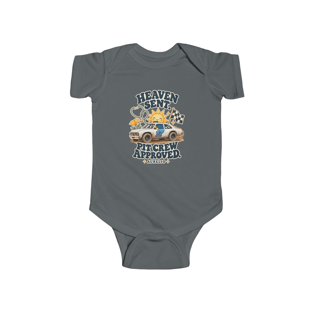 Heaven Sent Baby Bodysuit — Pit Crew Approved Infant Onesie