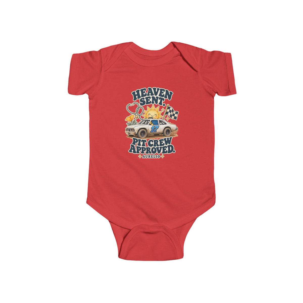Heaven Sent Baby Bodysuit — Pit Crew Approved Infant Onesie