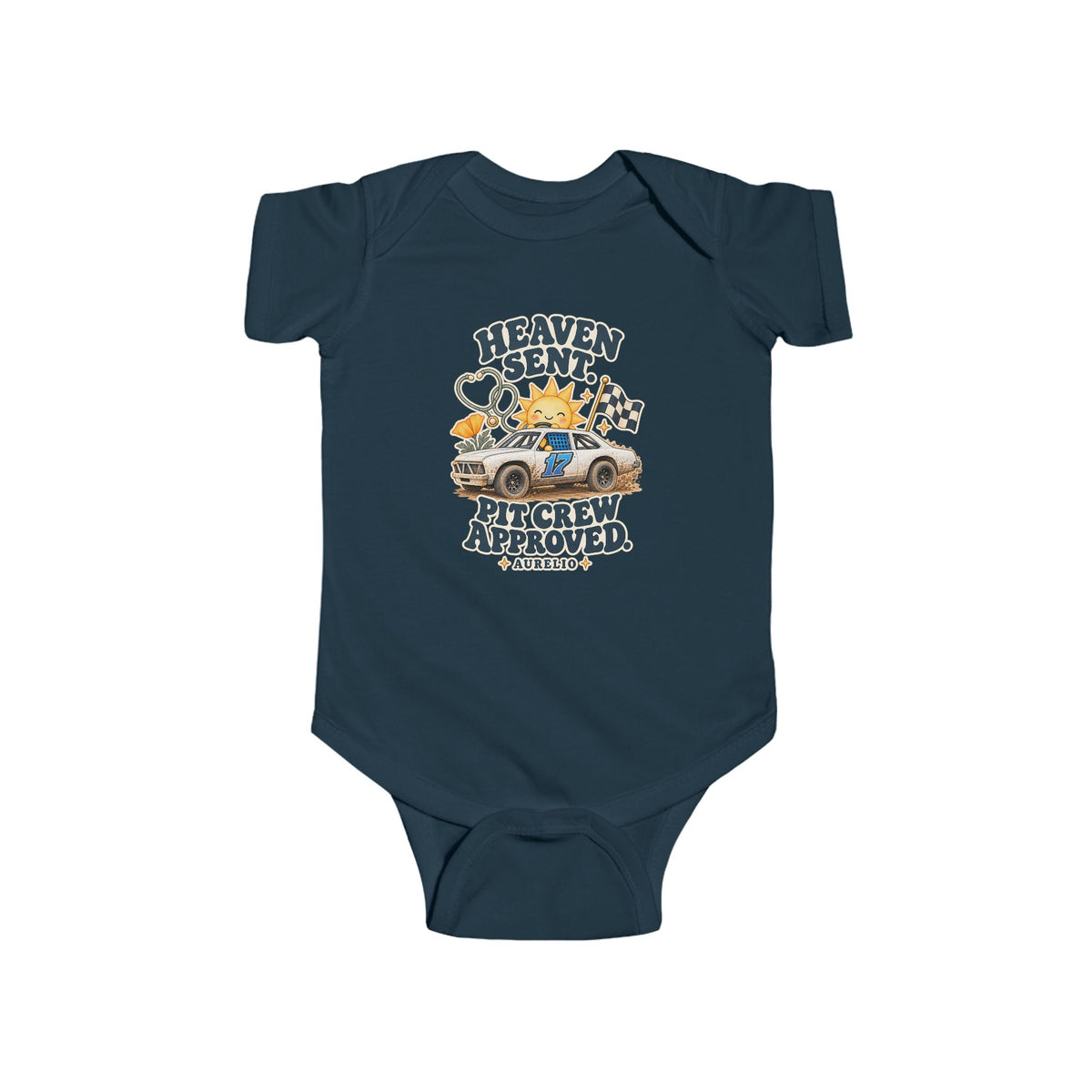 Heaven Sent Baby Bodysuit — Pit Crew Approved Infant Onesie