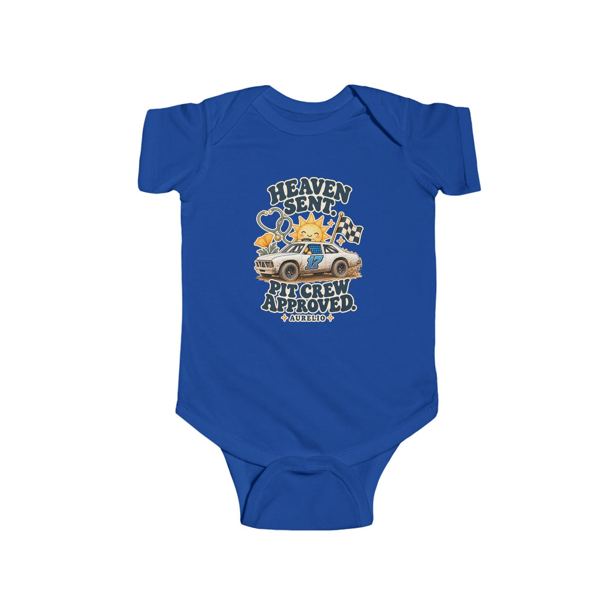 Heaven Sent Baby Bodysuit — Pit Crew Approved Infant Onesie