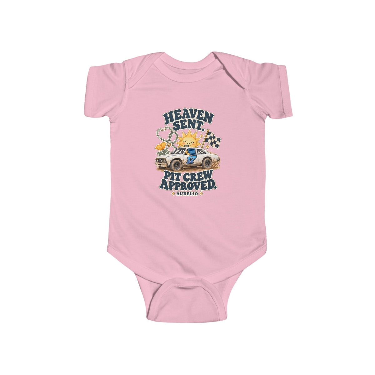 Heaven Sent Baby Bodysuit — Pit Crew Approved Infant Onesie