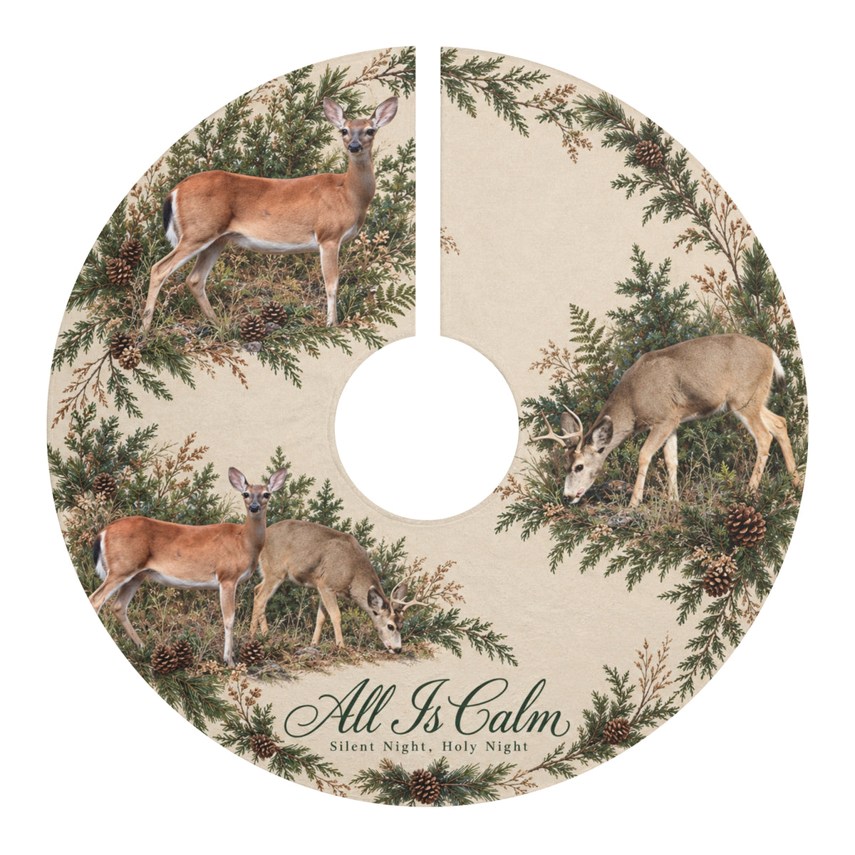All Is Calm - Christmas Tree Skirt