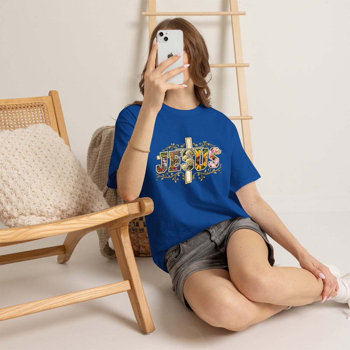 Jesus Floral -Shirt