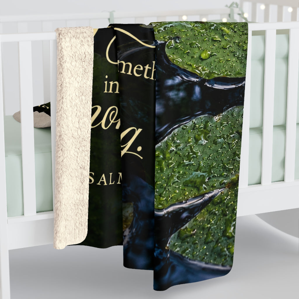 Sherpa Blanket – "Weeping may endure for a night, but joy cometh in the morning" (Psalm 30:5) Inspirational Floral Throw
